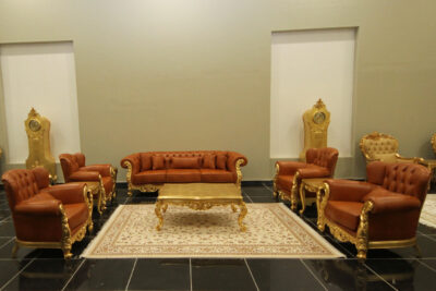 APOLYONS TABA LEATHER SOFA SET